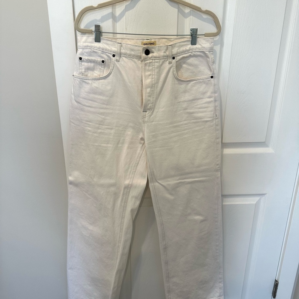 REVOLVE Cream High Rise Jeans